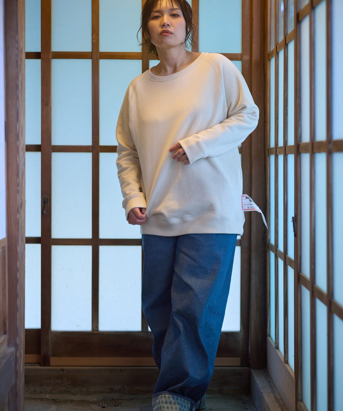 編み上げテーパードABARENOSHI